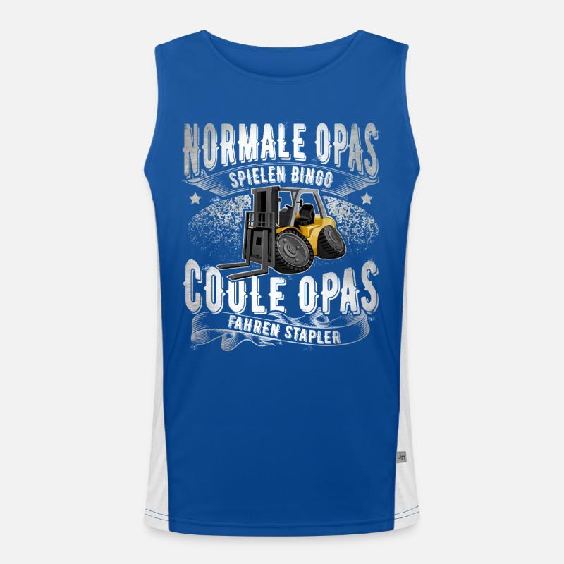 Staplerfahrer Opa Funktionelles Kontrast-Tank Top für Männer 