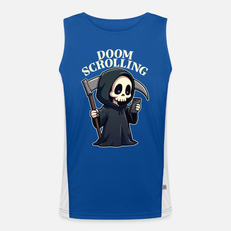 Doom Scrolling Men's Functional Contrast Tank Top 