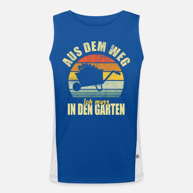 Garten Gärtner Gartenarbeit Lustiger Spruch Funktionelles Kontrast-Tank Top für Männer 