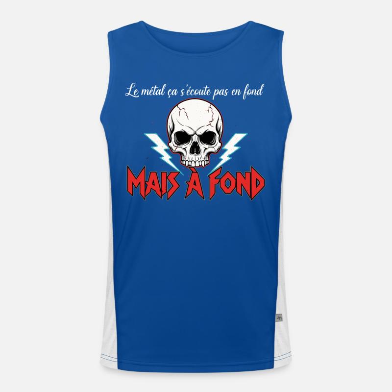 Metal music at full blast Men's Functional Contrast Tank Top 