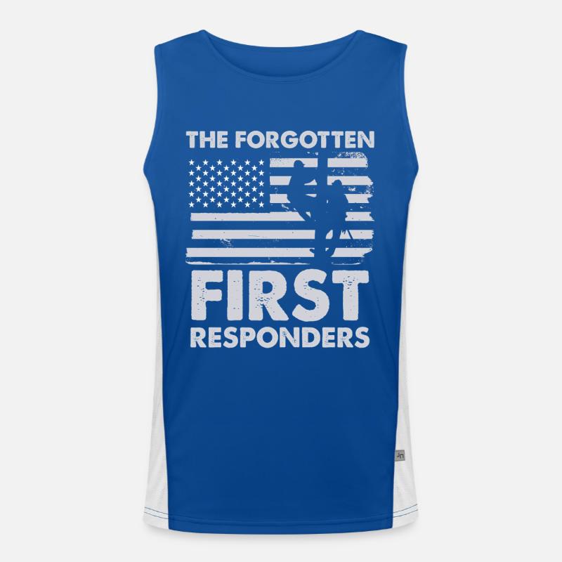 Forgotten First Responders Flag Men's Functional Contrast Tank Top 