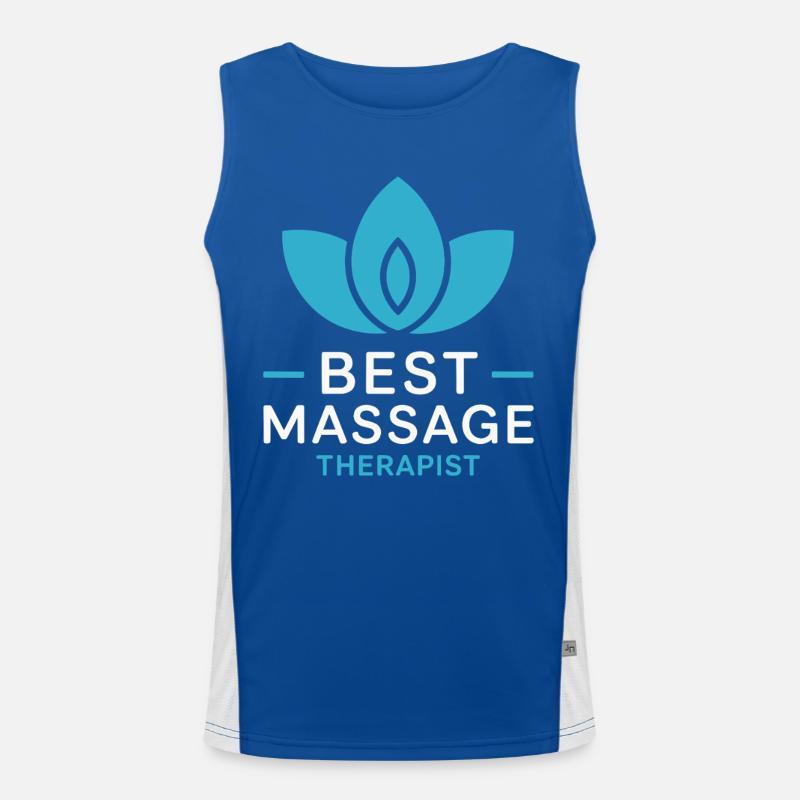 Bester Massagetherapeut Zen Lotus Funktionelles Kontrast-Tank Top für Männer 