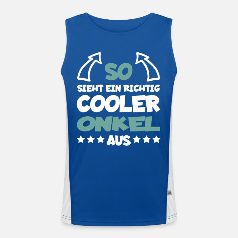 Richtig Cooler Onkel Lustig Geschenkidee Funktionelles Kontrast-Tank Top für Männer 