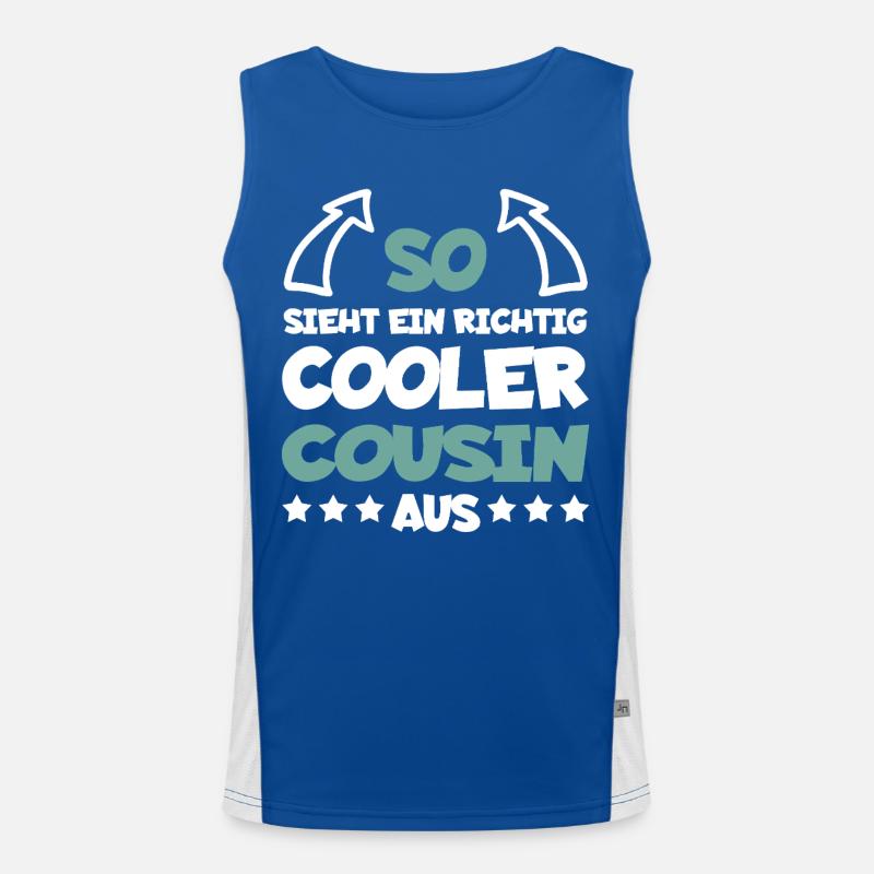 Really Cool Cousin Funny Gift Men's Functional Contrast Tank Top 