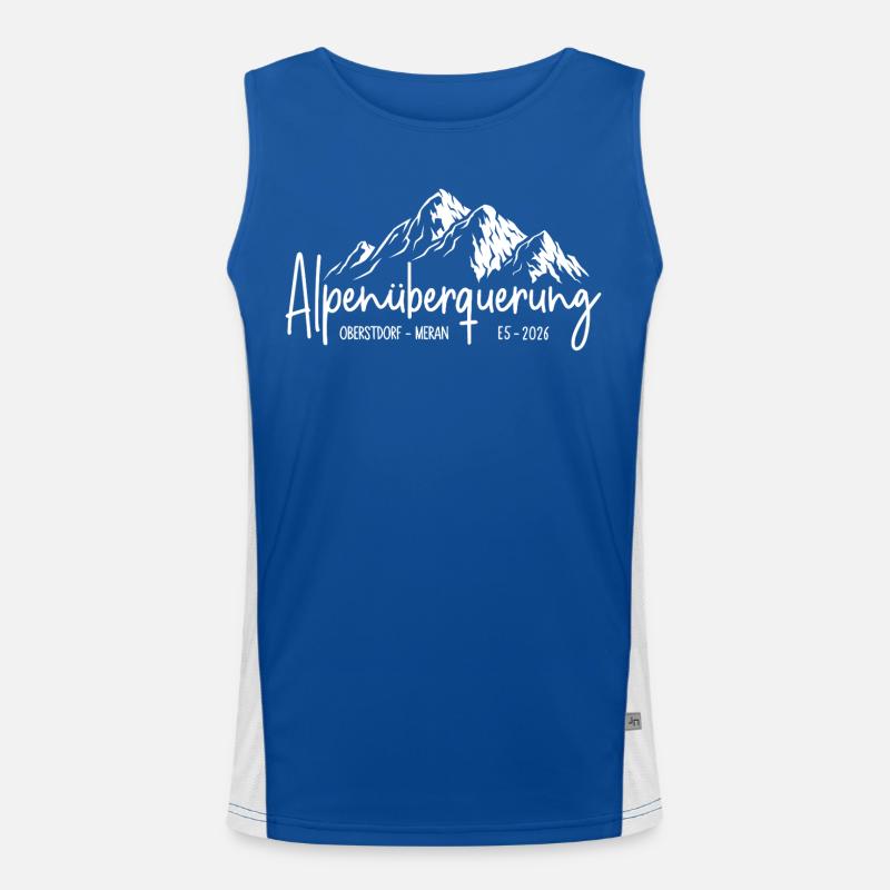Alpenüberquerung 2026 E5 Oberstdorf Meran Funktionelles Kontrast-Tank Top für Männer 