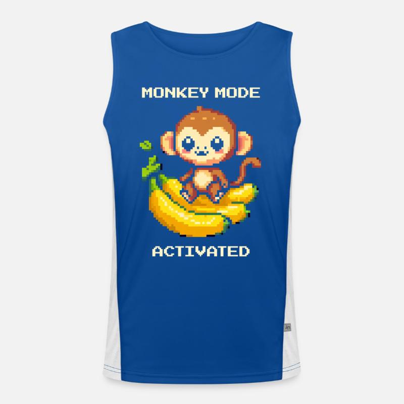 Monkey Mode aktiviert | Affe, Banane, Cute Funktionelles Kontrast-Tank Top für Männer 
