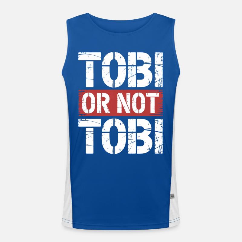 Tobi oder nicht Tobi Funktionelles Kontrast-Tank Top für Männer 