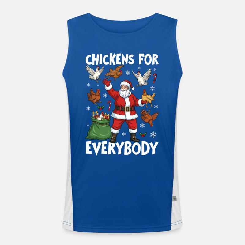 Chickens for Everybody Funktionelles Kontrast-Tank Top für Männer 
