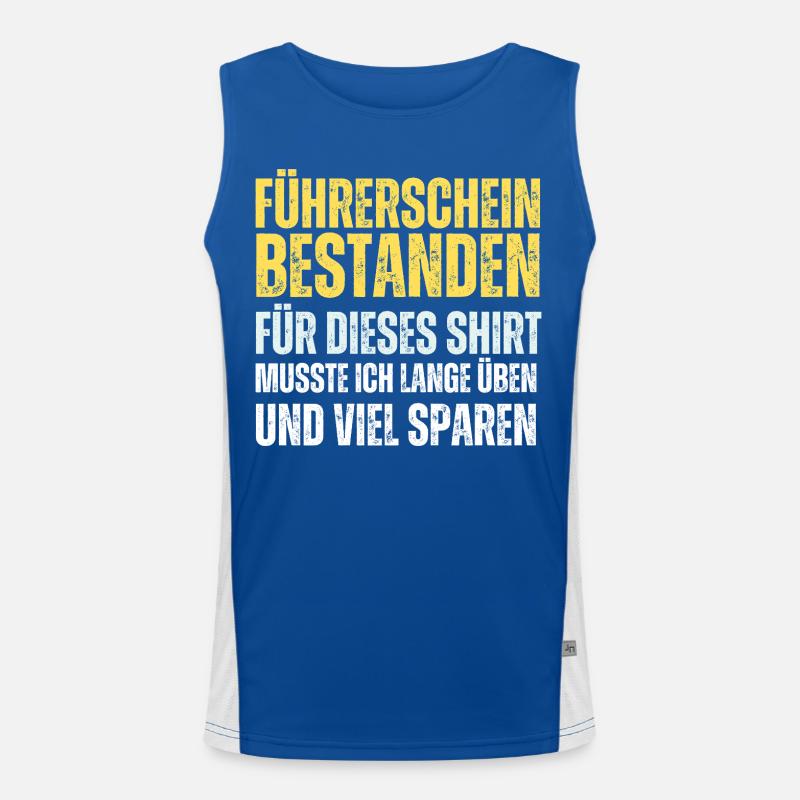 Driver's license passed Men's Functional Contrast Tank Top 