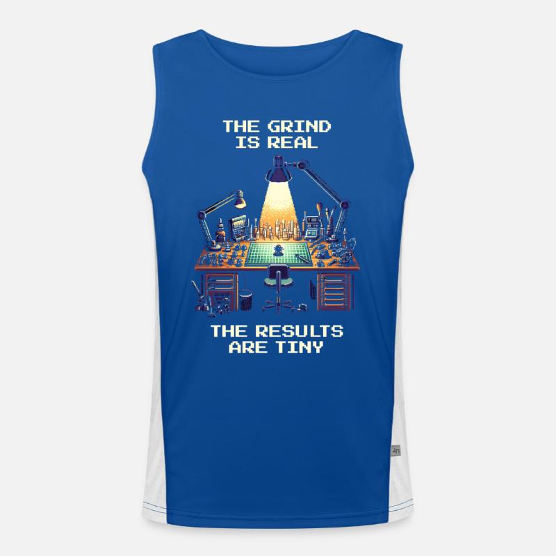 Grind is real: Result tiny | Miniatures Men's Functional Contrast Tank Top 