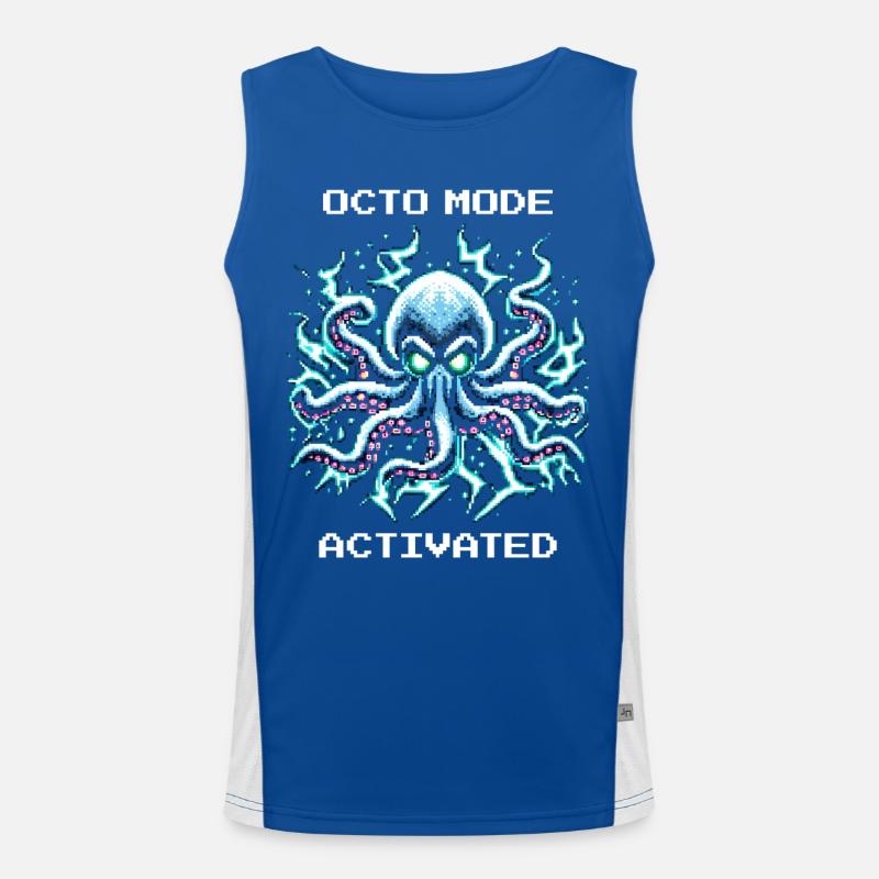 Octopus Mode Enabled | Kraken Gaming Humor Men's Functional Contrast Tank Top 