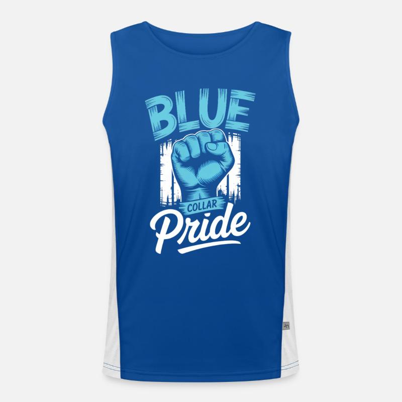 Blue Collar Worker Craft Construction Worker Men's Functional Contrast Tank Top 