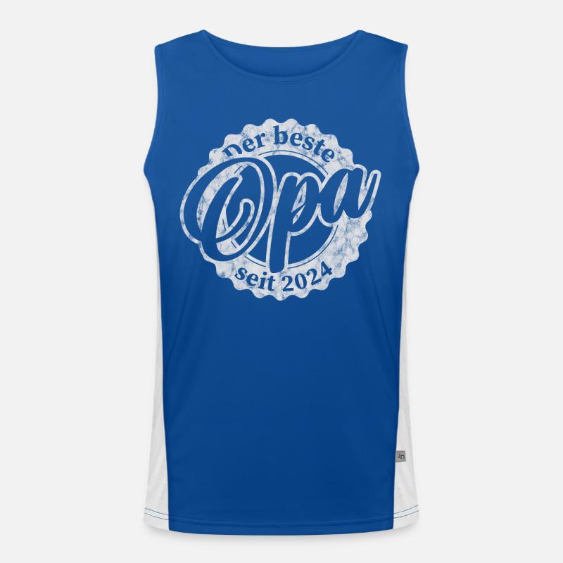 Der Beste Opa seit 2024 Funktionelles Kontrast-Tank Top für Männer 