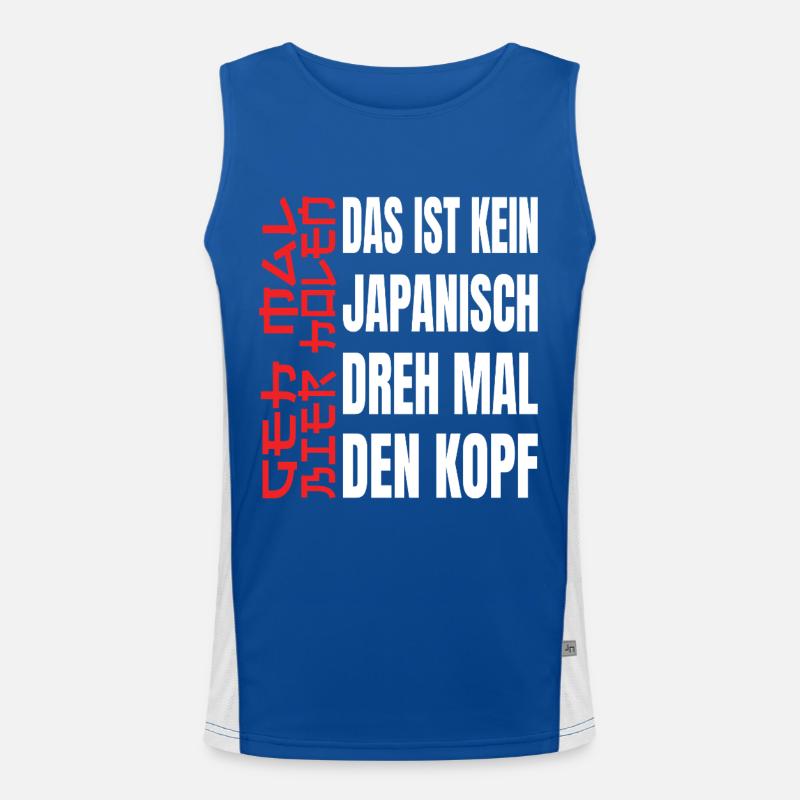Geh Mal Bier Holen lustige Sprüche Funktionelles Kontrast-Tank Top für Männer 