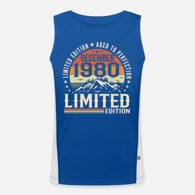 Dezember 1980 Funktionelles Kontrast-Tank Top für Männer 
