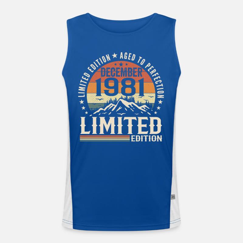 Dezember 1981 Funktionelles Kontrast-Tank Top für Männer 