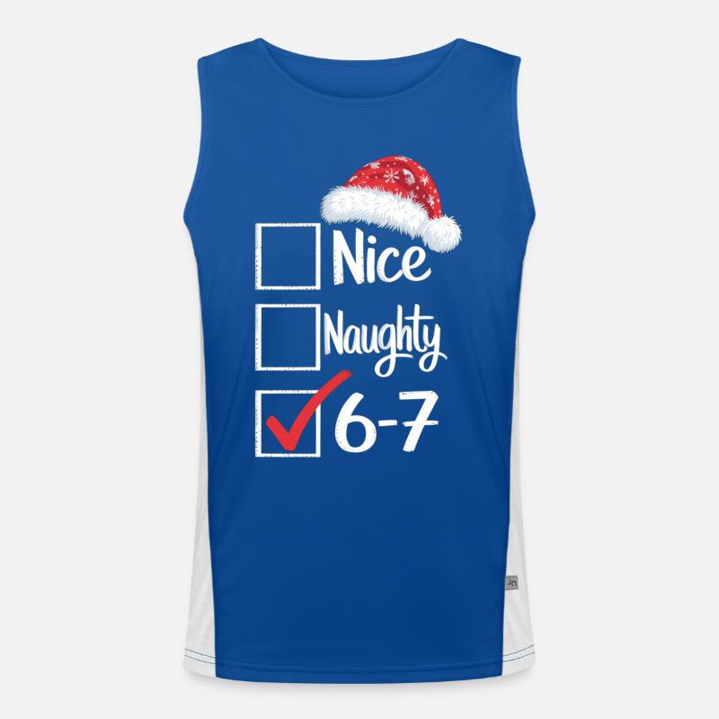 Nice Naughty 6-7 Weihnachtsshirt Funktionelles Kontrast-Tank Top für Männer 