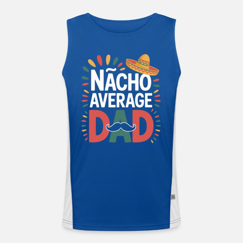 Nacho Average Dad Mexiko Vater Funktionelles Kontrast-Tank Top für Männer 