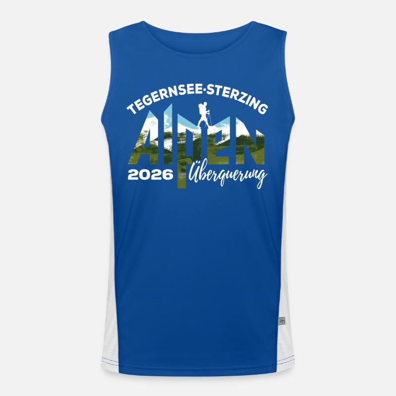 Alpenüberquerung 2026 Tegernsee Sterzing Wandern Funktionelles Kontrast-Tank Top für Männer 