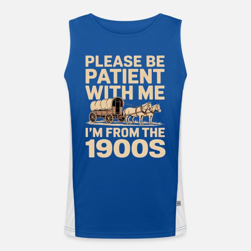 Patience from the 1900s Men's Functional Contrast Tank Top 