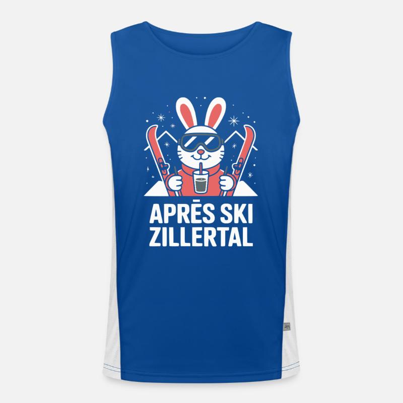 Après Ski Zillertal Ski Bunny Hut Fun Men's Functional Contrast Tank Top 