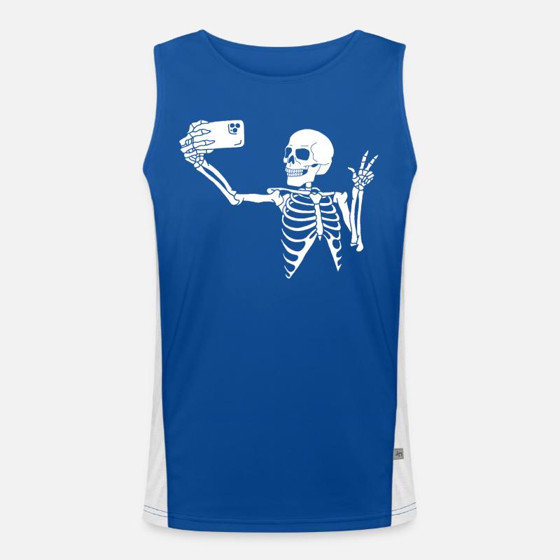 Ein letztes Selfie Funktionelles Kontrast-Tank Top für Männer 