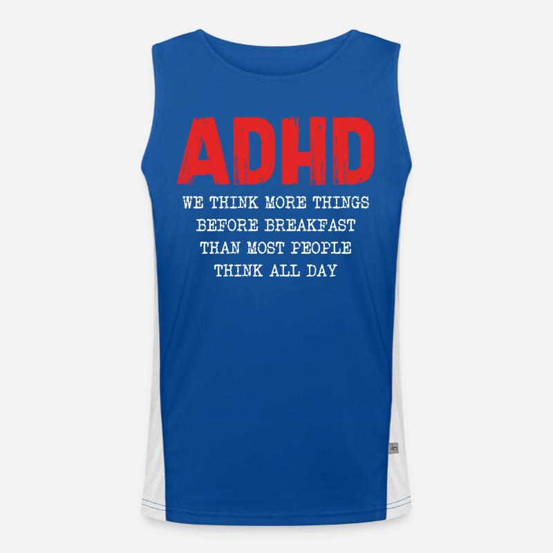 ADHD Gedankenkaskade Morgens Funktionelles Kontrast-Tank Top für Männer 