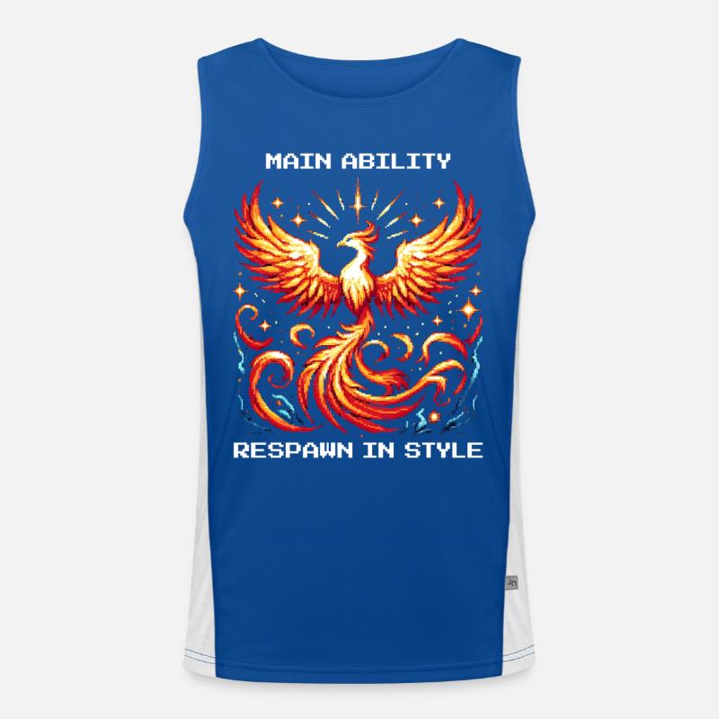 Hauptfähigkeit: Respawn mit Stil | Phönix Funktionelles Kontrast-Tank Top für Männer 