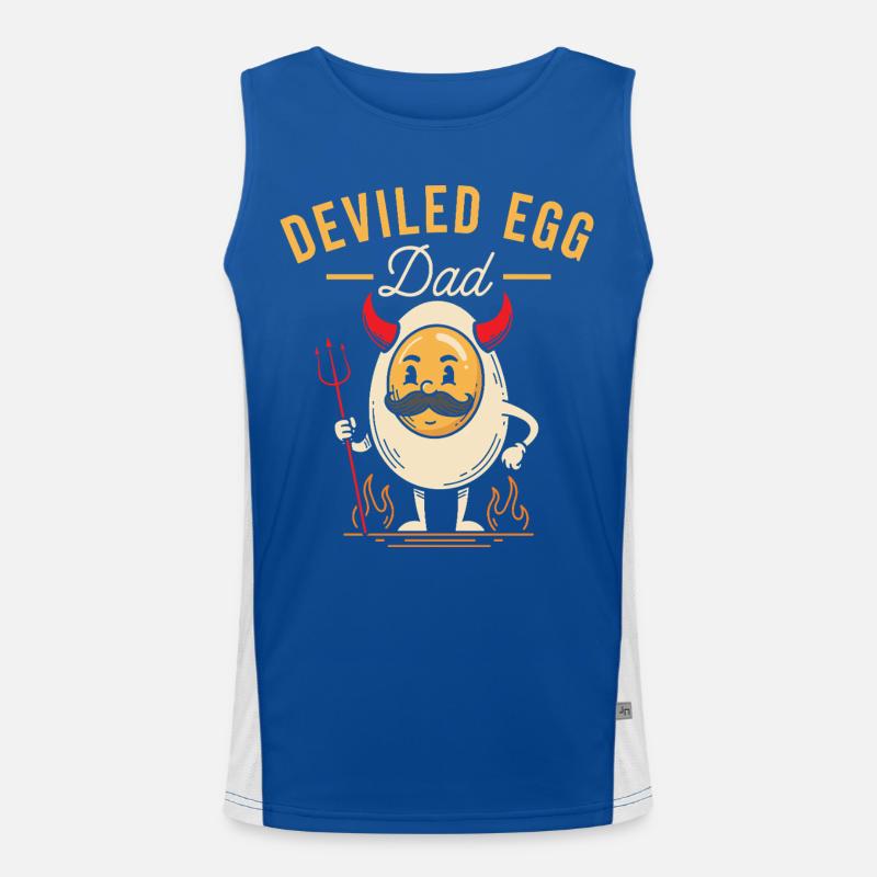 Deviled Egg Dad Thanskgiving Dinner Men's Functional Contrast Tank Top 