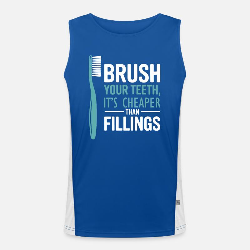 Mechanical Smile Dental Engineer Art  Men's Functional Contrast Tank Top 