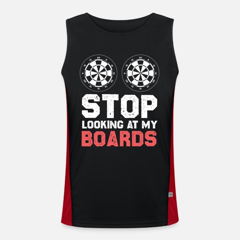 Stop, not on my boards - Men's Functional Contrast Tank Top  - black/red
