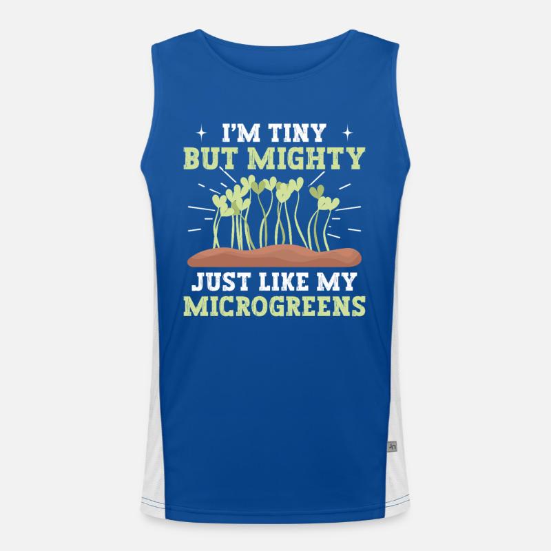  Microgreen Farmer Gardening Kit Sprout Lover Men's Functional Contrast Tank Top 