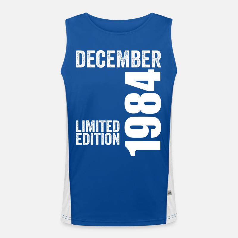 Retro Geburtstagsgeschenk - Dezember 1984 Funktionelles Kontrast-Tank Top für Männer 