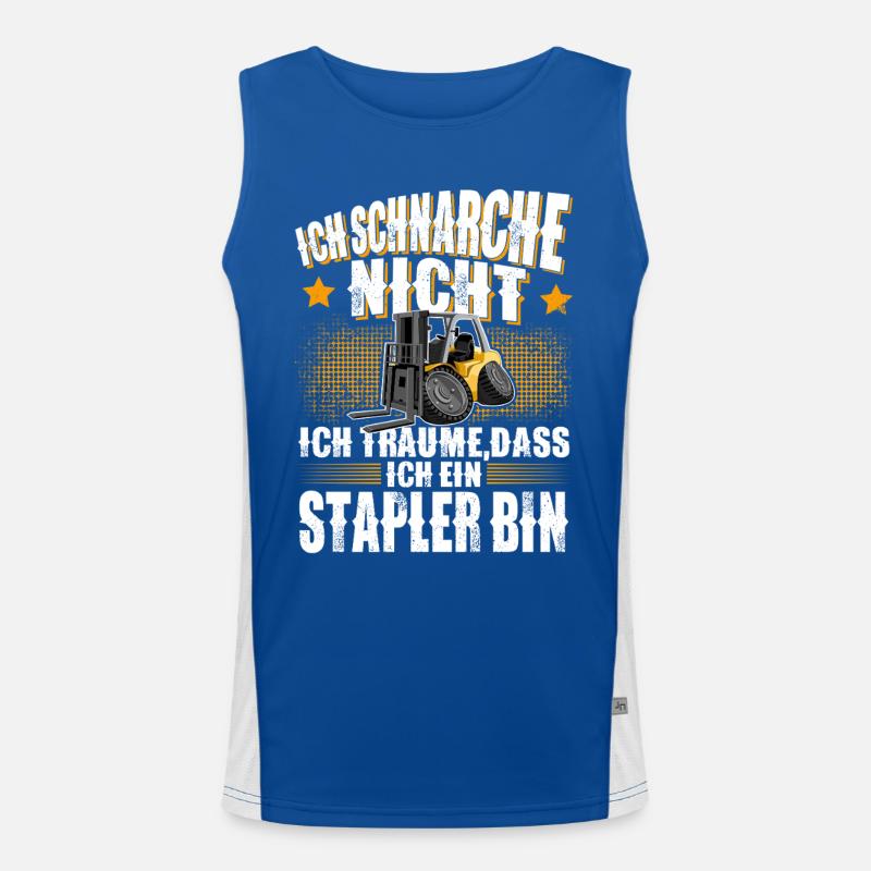 Gabelstapler Stapler Funktionelles Kontrast-Tank Top für Männer 