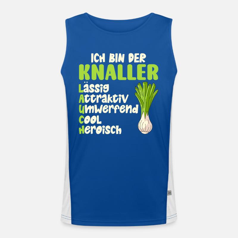 Gewichtheber BIN EIN LAUCH LÄSSIG COOL Lustig Funktionelles Kontrast-Tank Top für Männer 