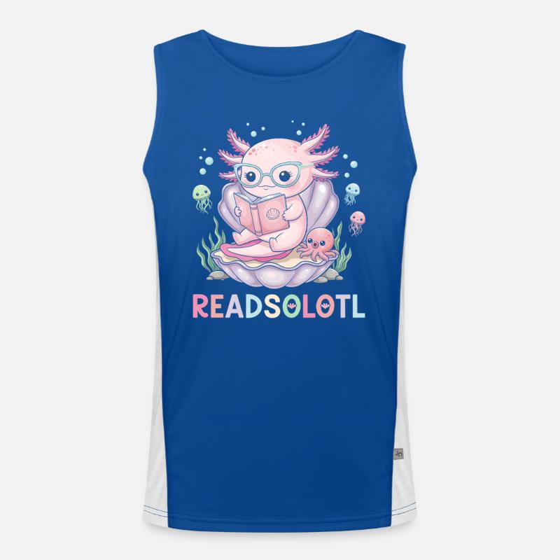 Reading Axolotl Men's Functional Contrast Tank Top 