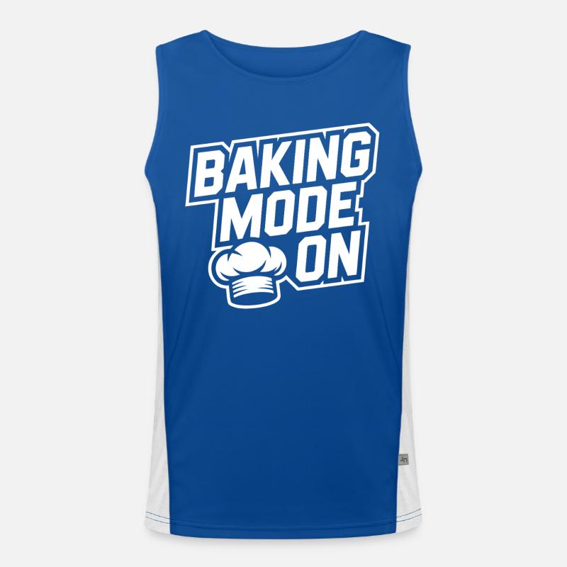Baking Mode On – Kitchen Humor Design Men's Functional Contrast Tank Top 