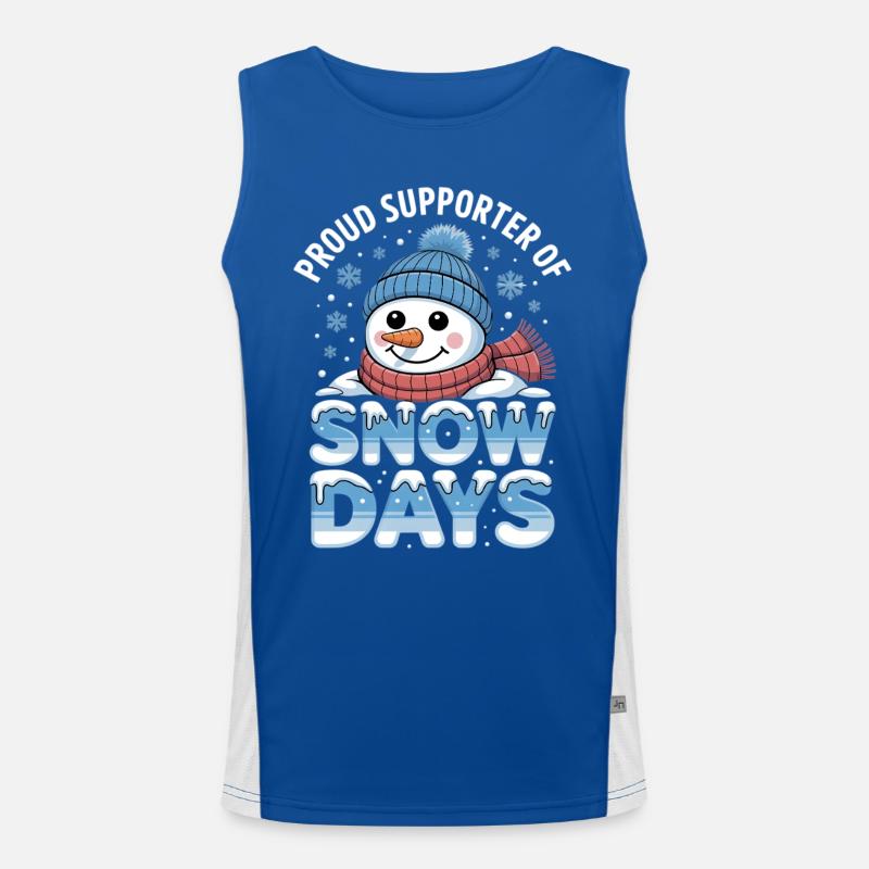 Snow Days Snowman Pride Tee Funktionelles Kontrast-Tank Top für Männer 