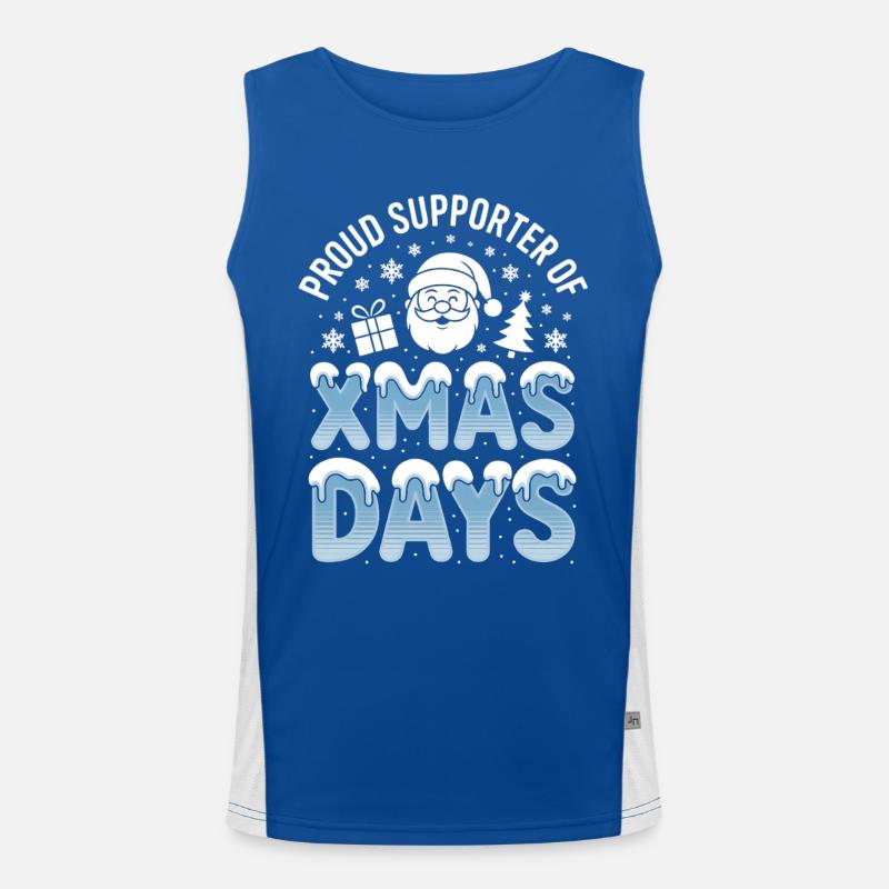 Xmas Days Unterstützer Funktionelles Kontrast-Tank Top für Männer 