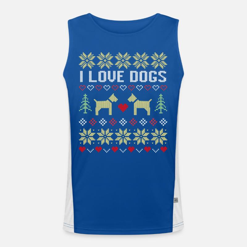 Pull de Noël moche pour chien Débardeur respirant contrasté Homme 