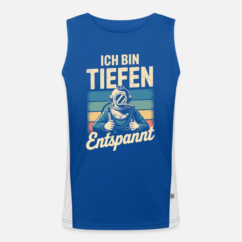 Diving I'm Deeply Relaxed Diving Helmet Men's Functional Contrast Tank Top 