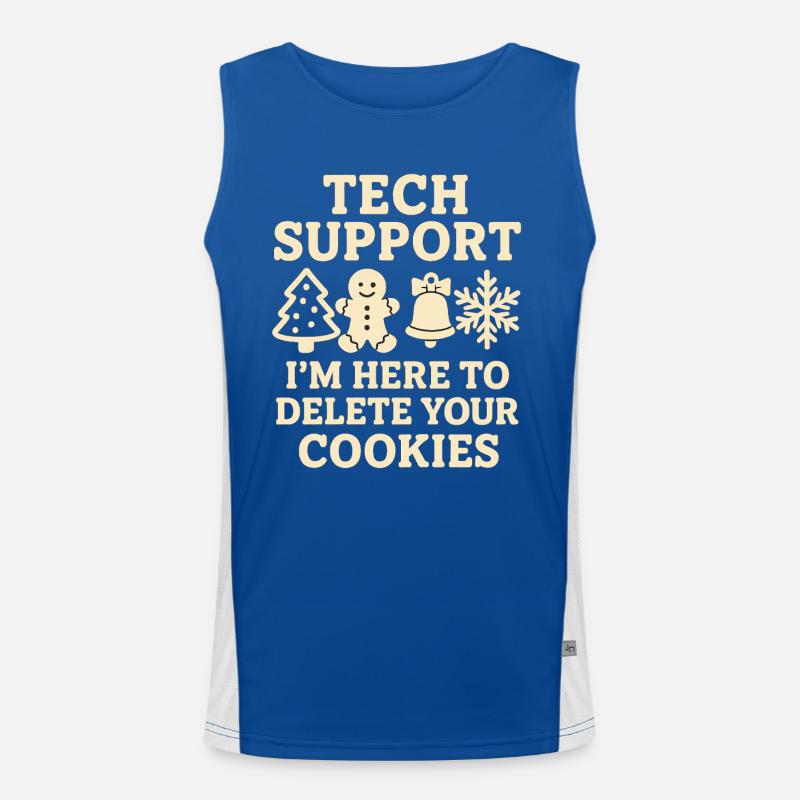 Tech Support I'm Here To Delete Your Cookies Funktionelles Kontrast-Tank Top für Männer 