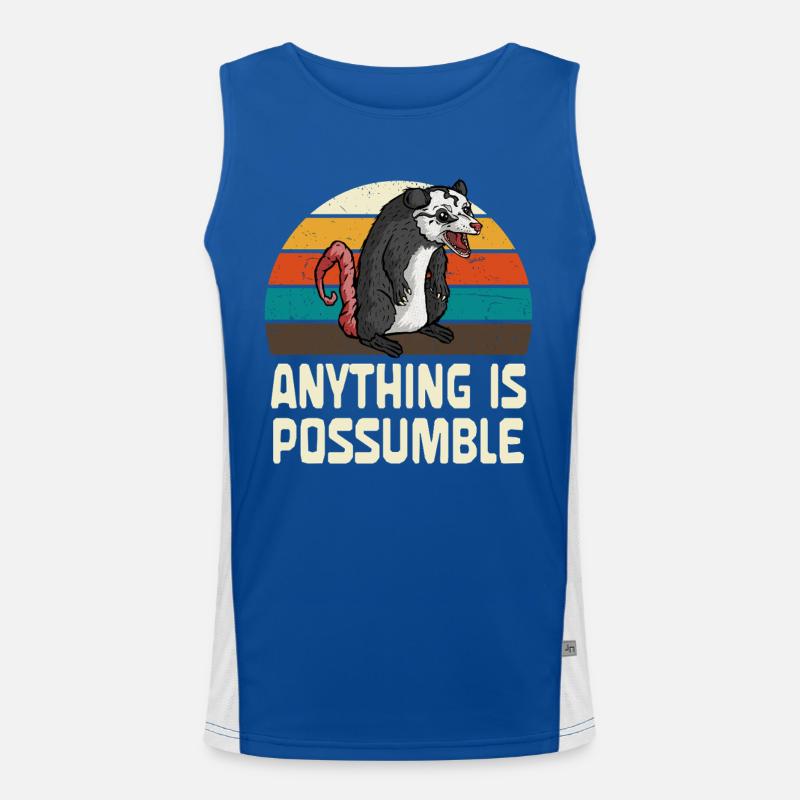 Possum: Anything is possible Men's Functional Contrast Tank Top 
