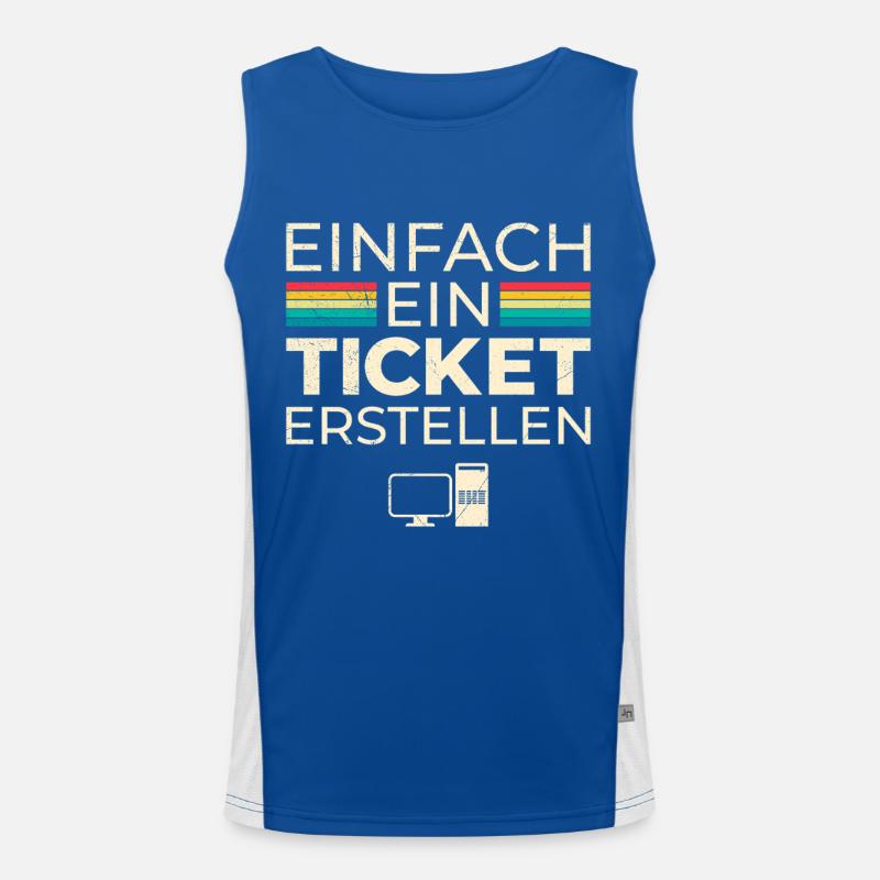Science Coder EINFACH EIN TICKET ERSTELLEN LUSTIG Funktionelles Kontrast-Tank Top für Männer 