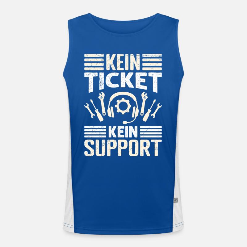 Nerd Computer PAS DE TICKET PAS DE SUPPORT DRÔLE Débardeur respirant contrasté Homme 