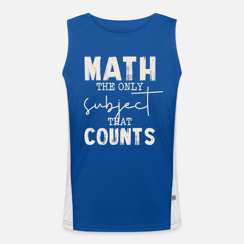 Math the only one that counts Men's Functional Contrast Tank Top 