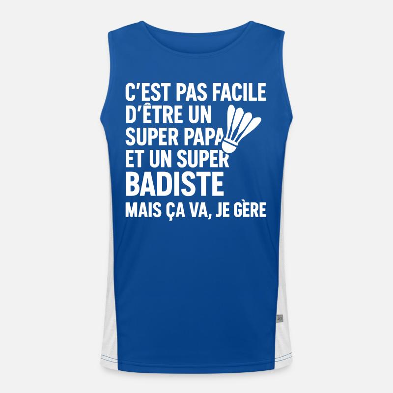 Badminton – Super Dad Badminon Men's Functional Contrast Tank Top 