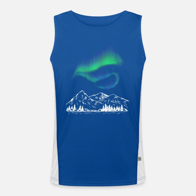 Aurore alpine graphique Débardeur respirant contrasté Homme 