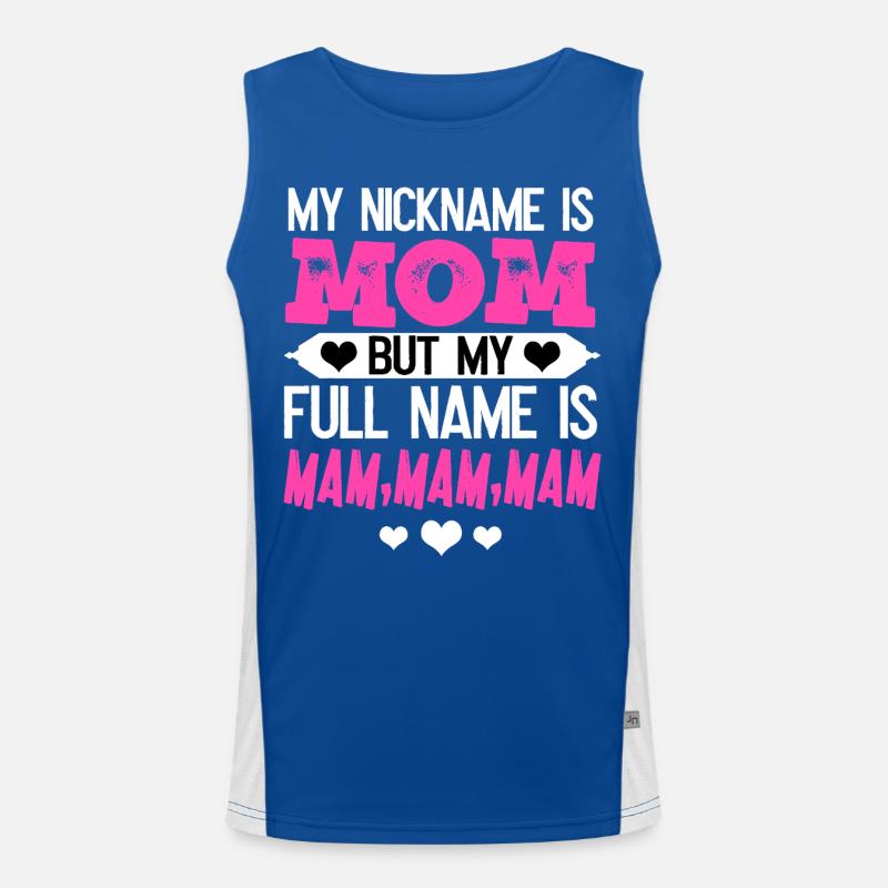 Mama Funktionelles Kontrast-Tank Top für Männer 