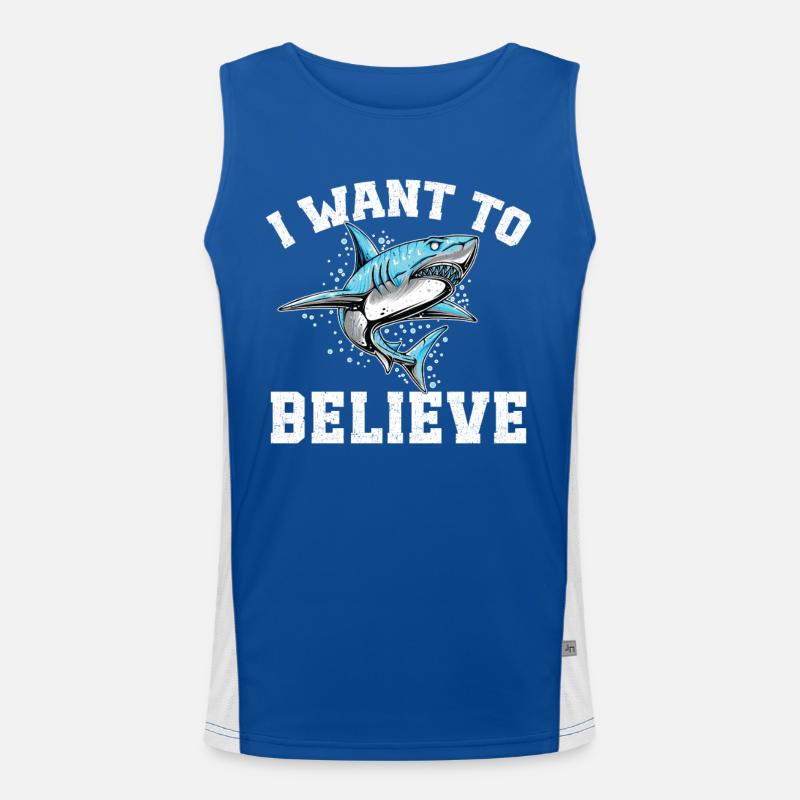 Équipe de recherche Meg Megalodon Tooth Shark Lover Débardeur respirant contrasté Homme 